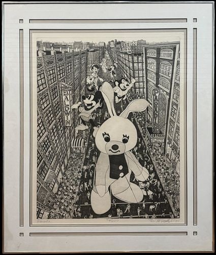 Bruce McCombs (American, B. 1943) Etching on Paper 1985 Parade (1 of 5)