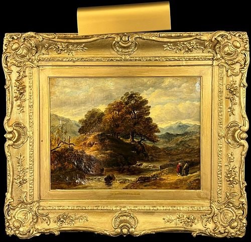 J. Constable, R.A. (English, 1776–1837) Mountain River Landscape Oil Painting (1 of 6)