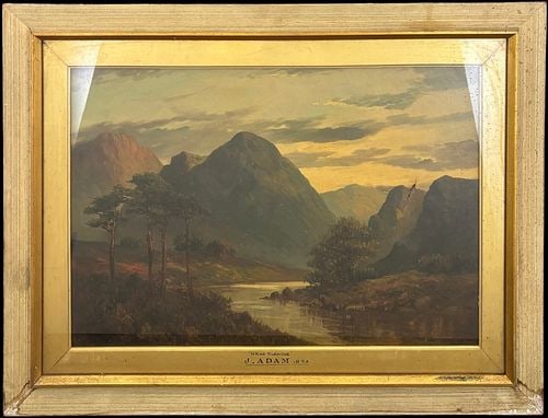 Joseph Adam RSA (Scottish, 1841–1896/1913) Near Glencoe Scottish Oil Painting