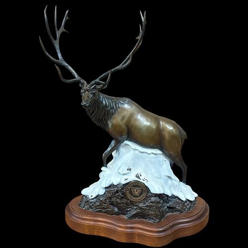 Larry Gay Rocky Mountain Elk Limited Edition Bronze Sculpture (1 of 7)