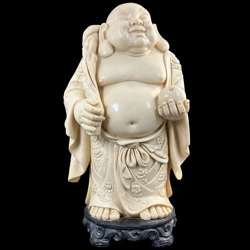 A. Santini Italian Large Laughing Buddha Sculpture (1 of 10)