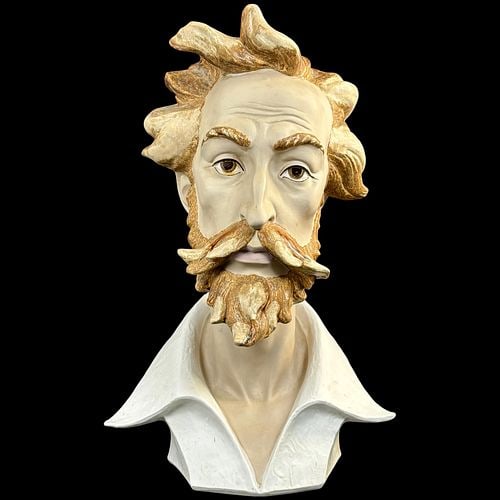 Large Ceramic Bust of Miguel de Cervantes' Don Quixote (1 of 9)