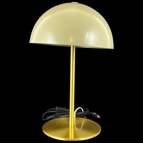 Modern Mushroom Dome Table Lamp in Brushed Gold Finish (1 of 7)