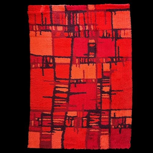 MCM Danish Ege Rya Drypsten 40 Abstract Wool Rug (1 of 5)