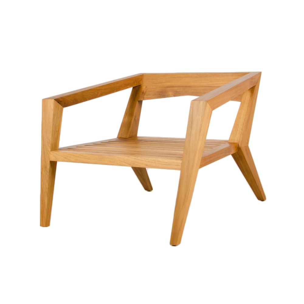 SOLID TEAK LOW OUTDOOR LOUNGE CHAIR (1 of 5)