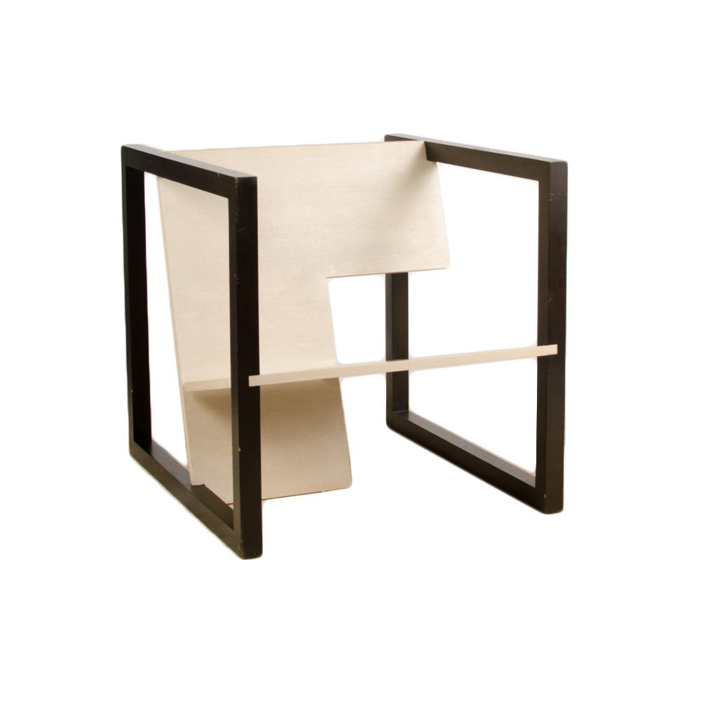 OVERSIZED ARCHITECTURAL CLUB CHAIR MAHOGANY FRAME (1 of 9)