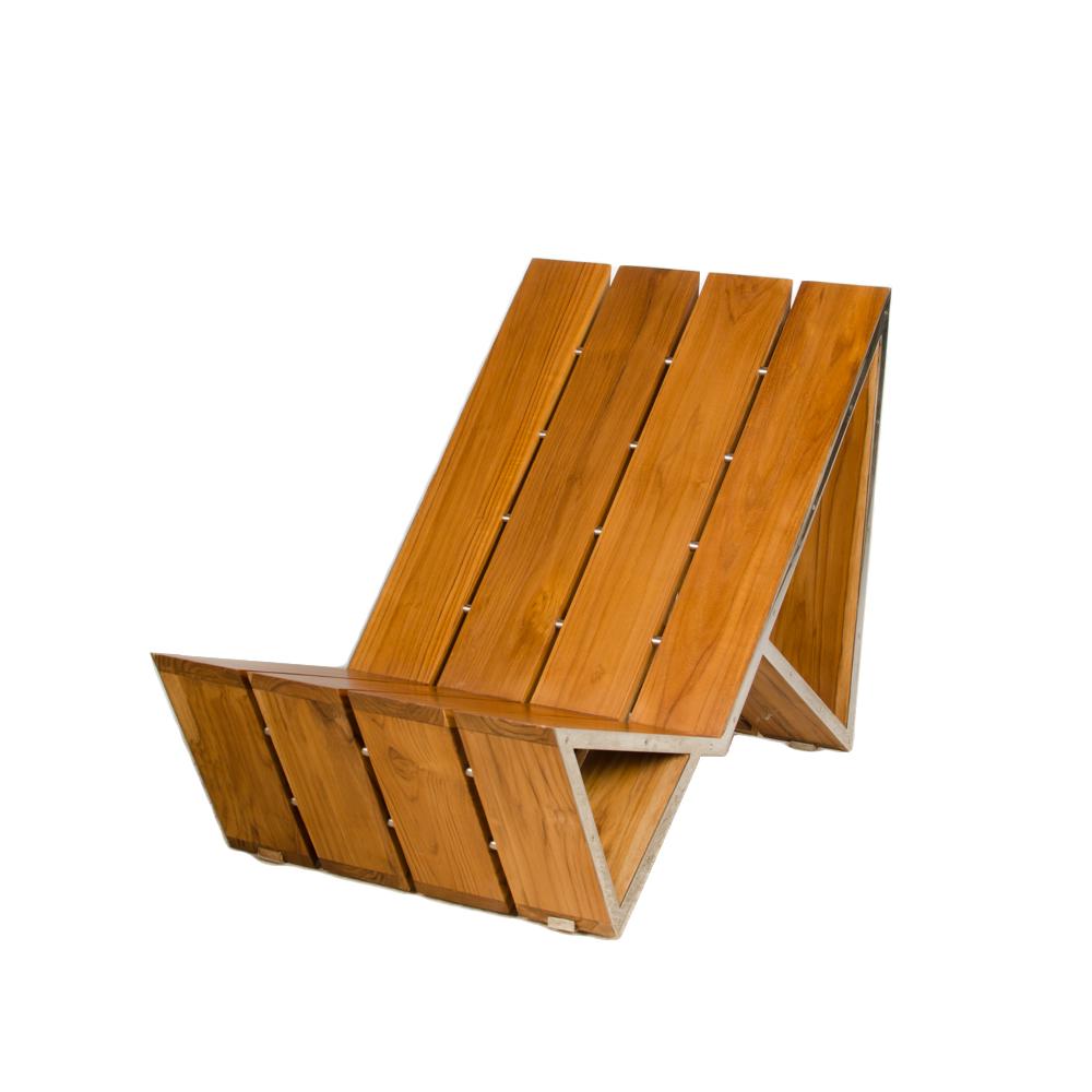 SOLID TEAK OUTDOOR LOUNGE CHAISE (1 of 9)