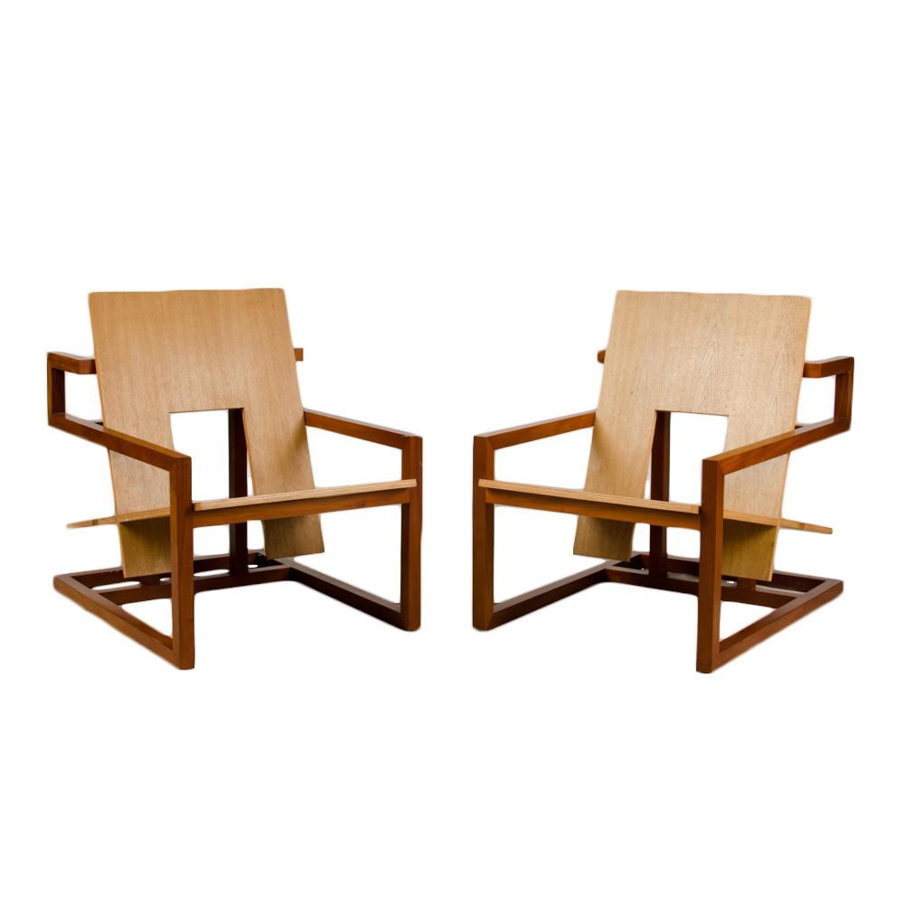 PAIR ARM CHAIRS INSPIRED BY RIETVALD (1 of 5)