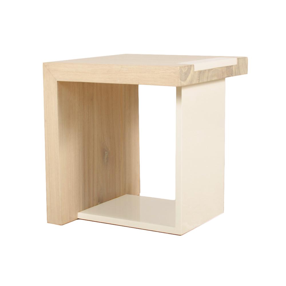 SOLID MINDI WOOD SIDE TABLE OR STOOL (1 of 9)