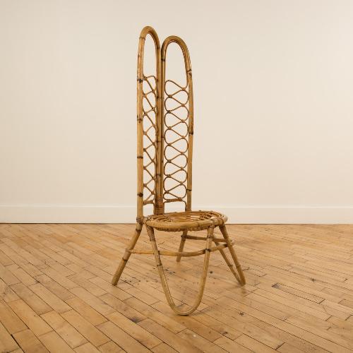 FRENCH RIVIERA STYLE BAMBOO AND RATTAN CHAIR (1 of 4)