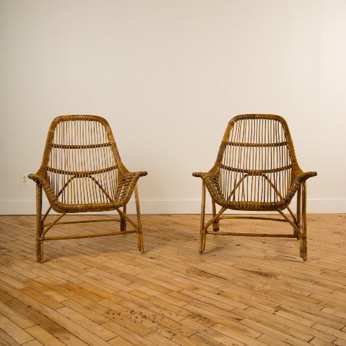 A PAIR OF GEORGES COSLIN FOR GERVASONI CHAIRS (1 of 4)