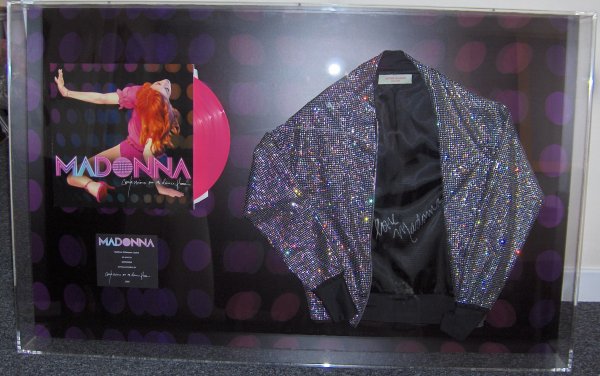 MADONNA framed Rhinestone Jacket and Record