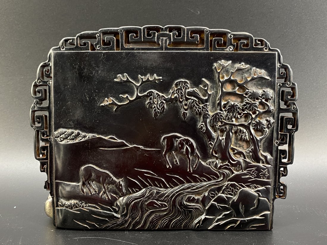 Chinese Bakelite Plaque with Calligraphy and Horses: This is fine chinese Bakelite plaque with a poem calligraphy and a scene of horses. The condition seems good please judge the photos. Has some chips on the side. The size is 5 inches across. Any quest