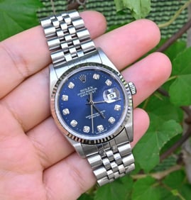Rolex Datejust 16234 Stainless Steel – Factory Diamond Dial No Holes Y Series