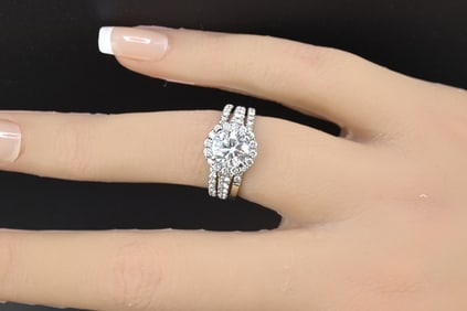 2.76 TCW Diamond Engagement Ring GIA Certified Center Stone 1.51 Carat I Color SI!