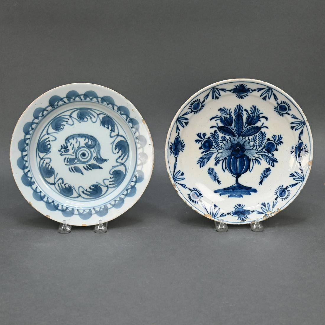 Two Dutch Blue And White Delft Plates (1 of 6)
