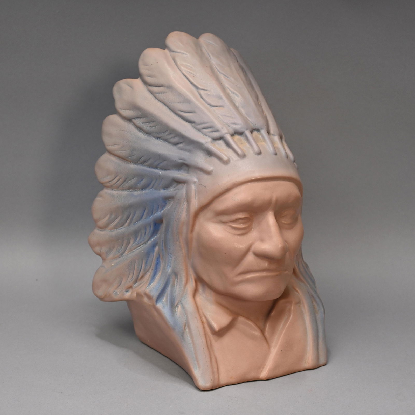 Van Briggle Pottery Bust Chief Sitting Bull, Sioux (1 of 5)