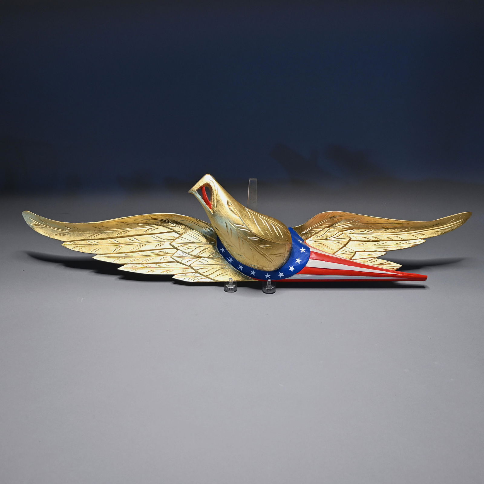 Polychrome Gilt-Decorated Bellamy-Style Eagle (1 of 3)