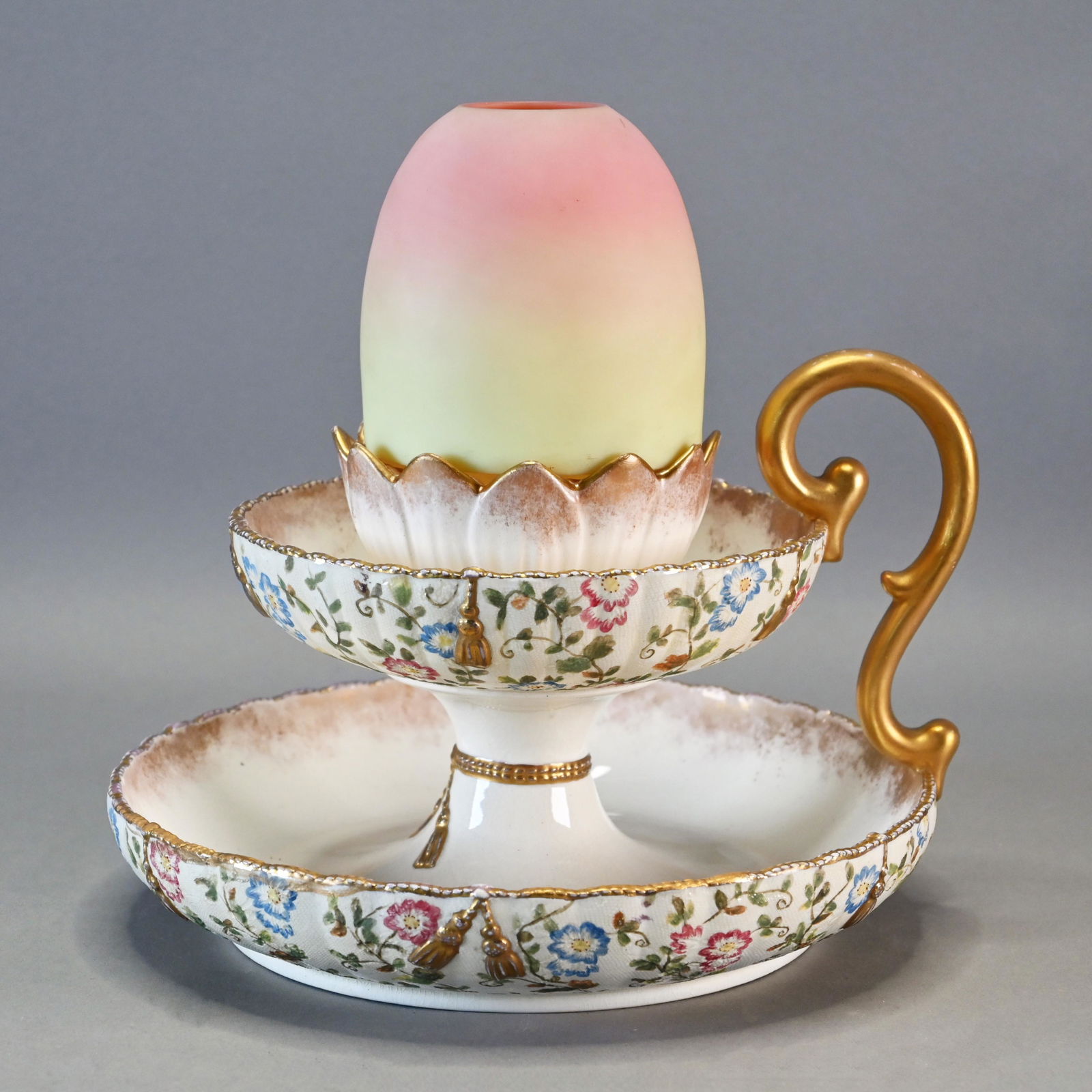 Clarke's Doulton Burslem & Webb Burmese Fairy Lamp (1 of 11)