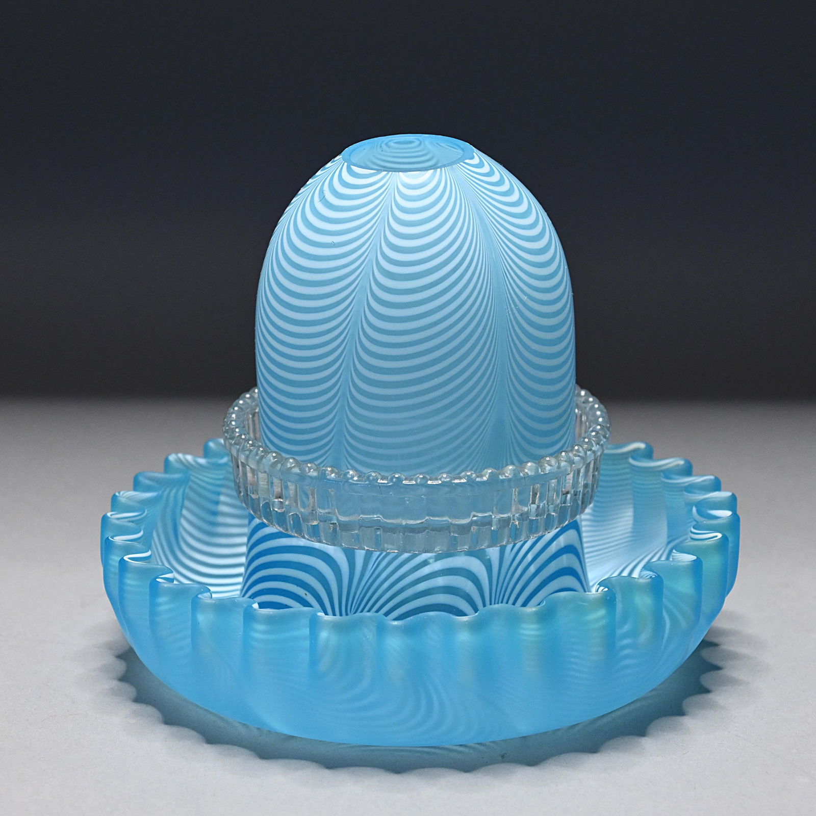 Nailsea Venetian Thread Glass Fairy Lamp (1 of 7)