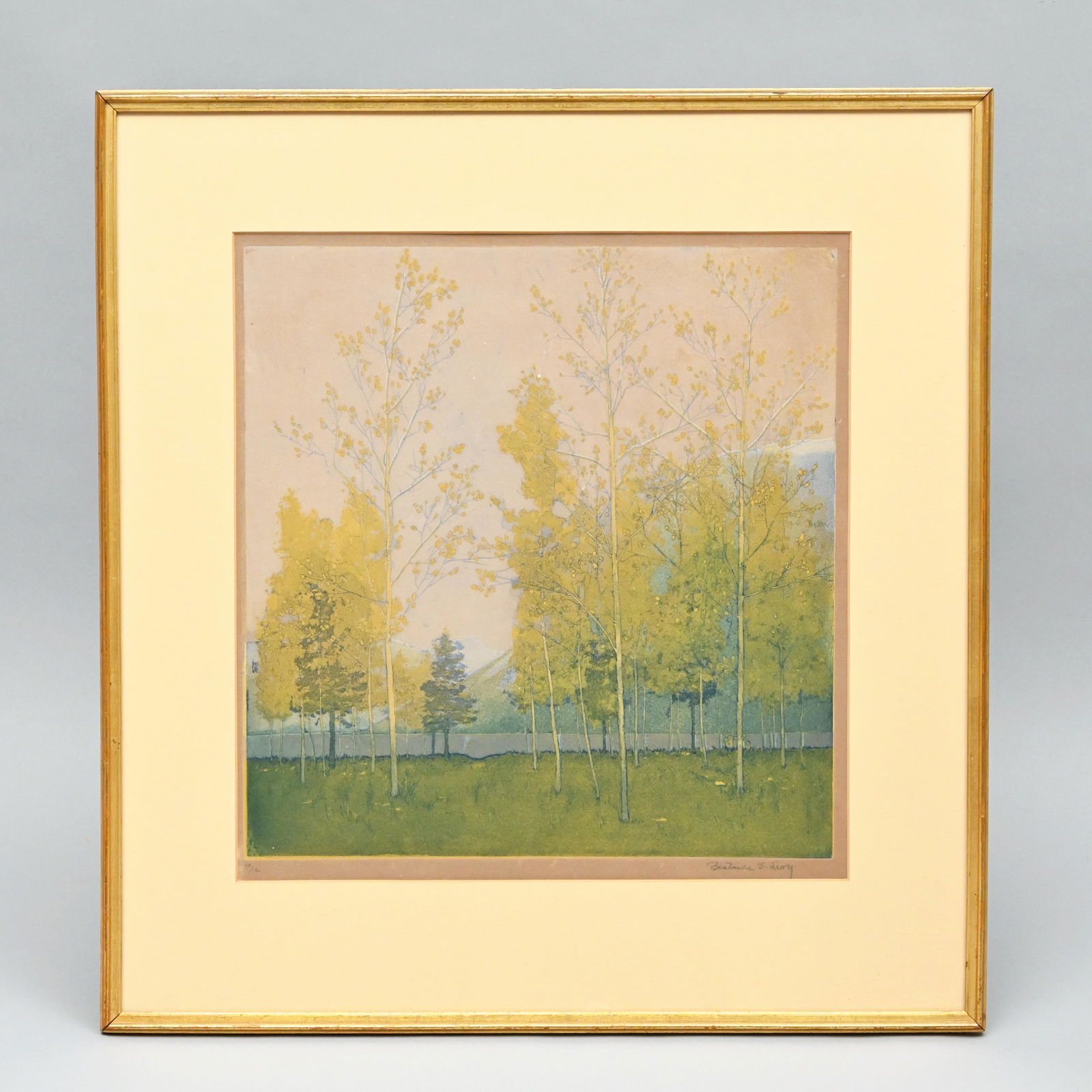 Beatrice Levy (American, 1892-1974) Dancing Aspens (1 of 5)