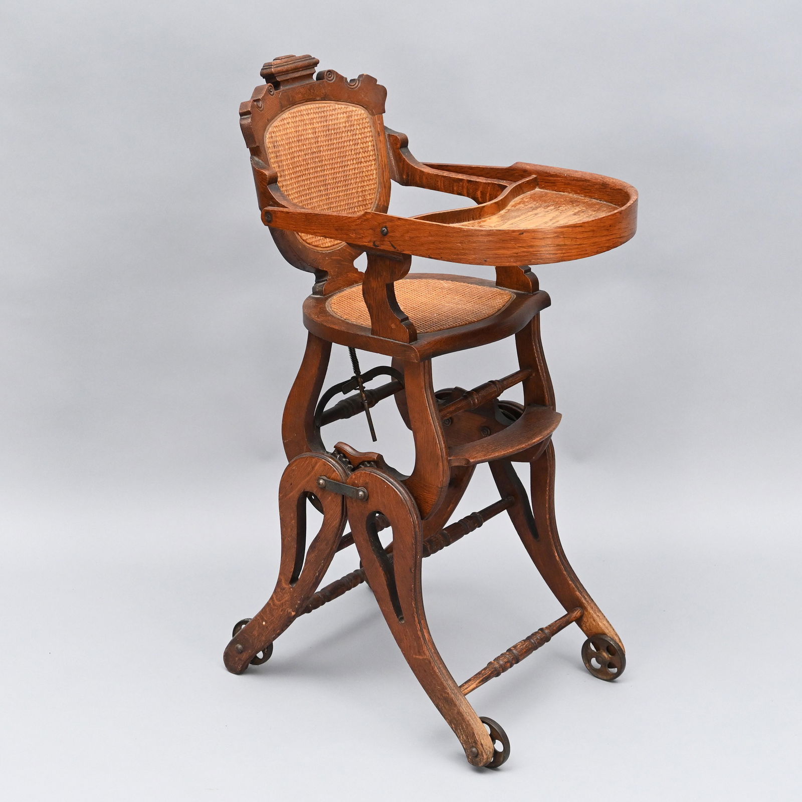 Renaissance Revival Convertible Walnut Highchair (1 of 5)