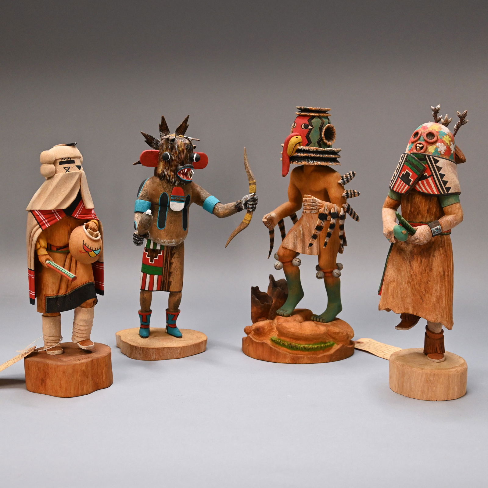 Four Carved & Paint-Decorated Hopi Kachina Dolls (1 of 14)