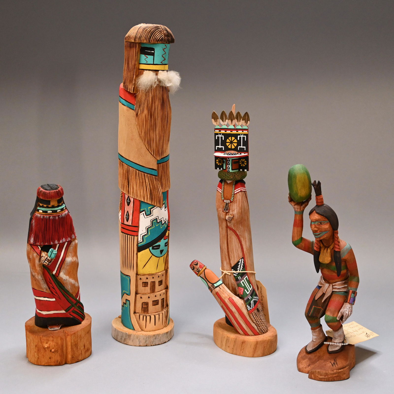 Four Carved & Paint-Decorated Hopi Kachina Dolls (1 of 13)