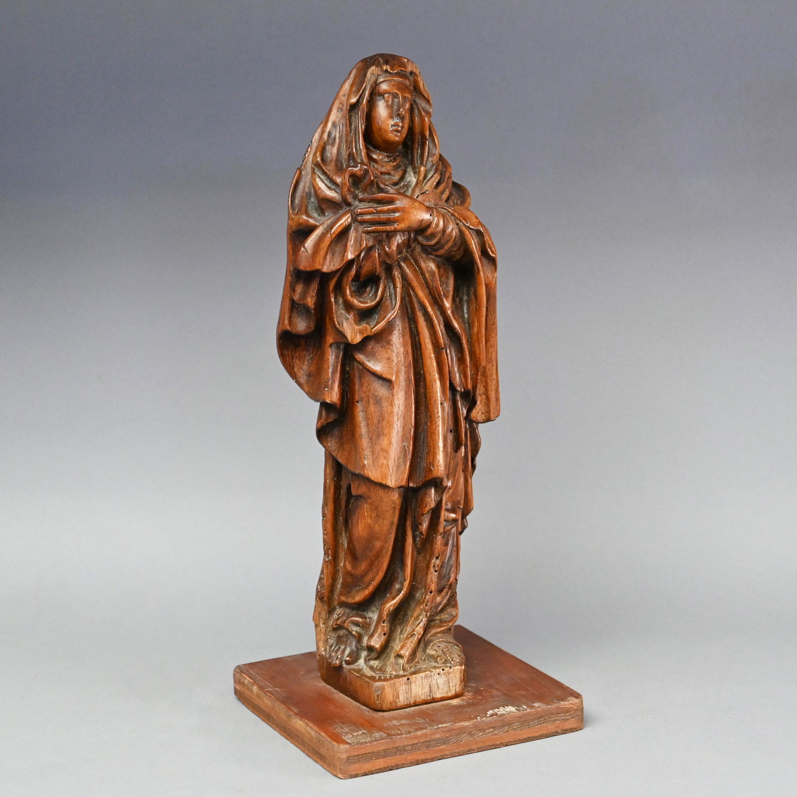 Continental Carved Figure of a Saint (1 of 3)