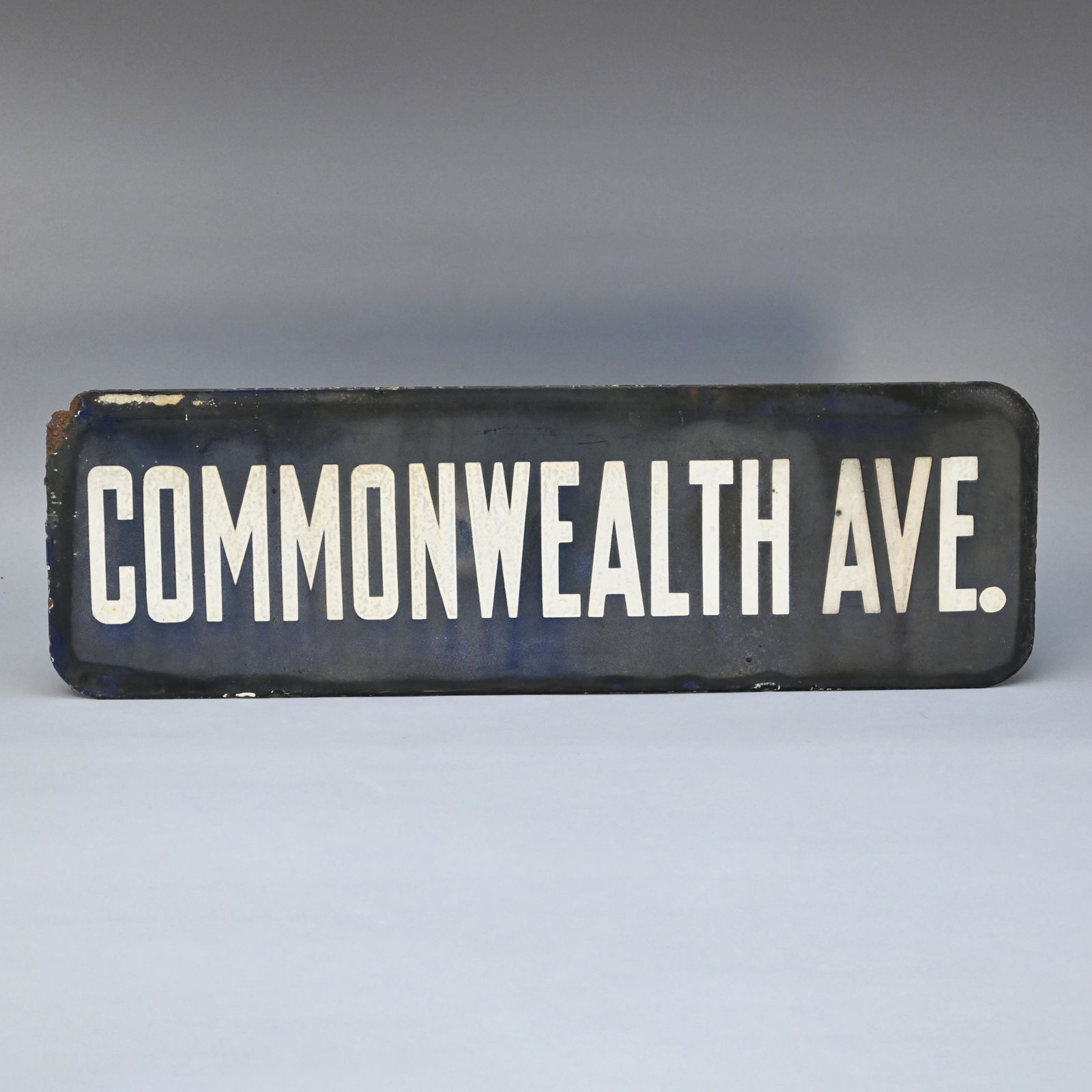 Commonwealth Ave. Porcelain Street Sign (1 of 2)