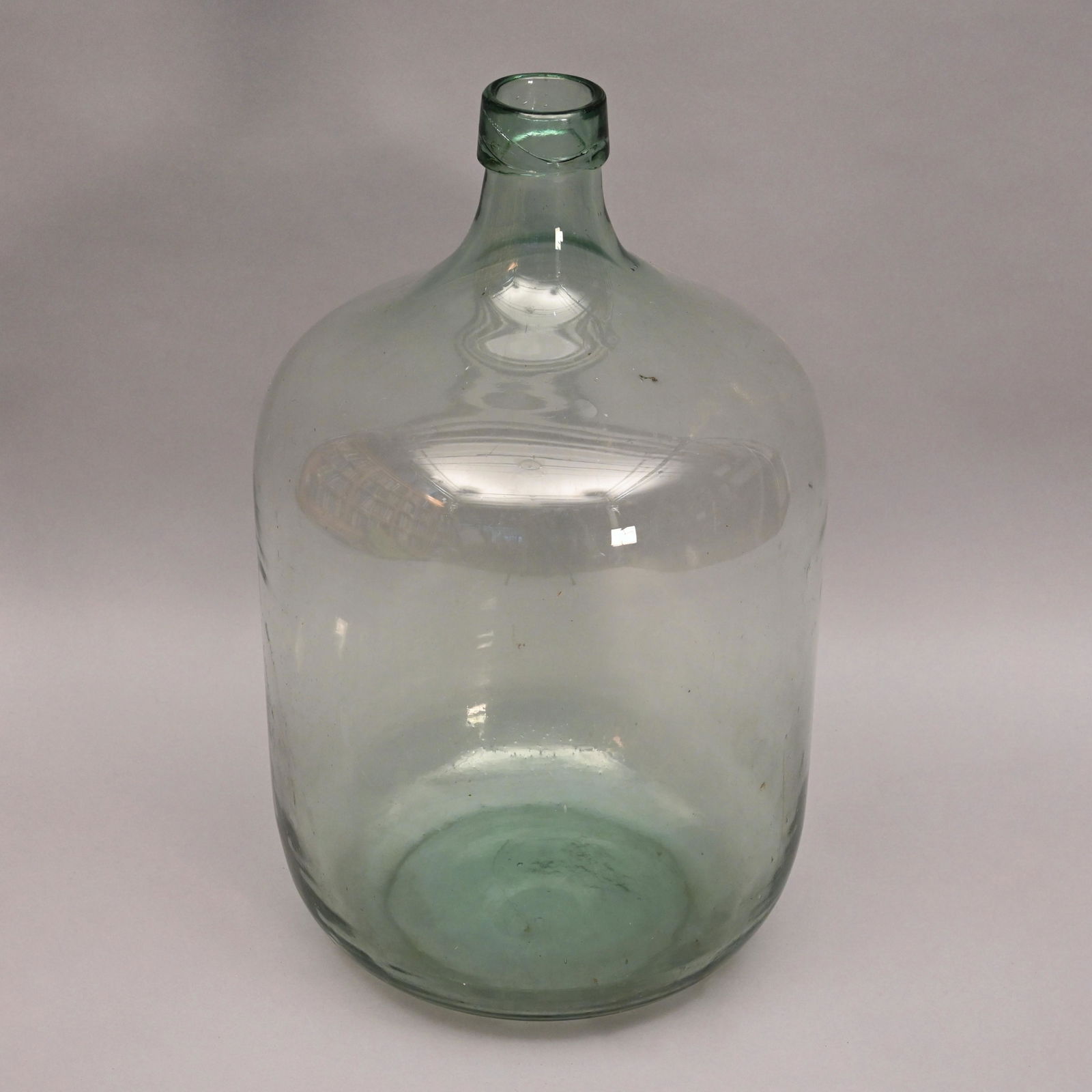 Large Pale-Aqua Glass Demijohn Bottle (1 of 3)