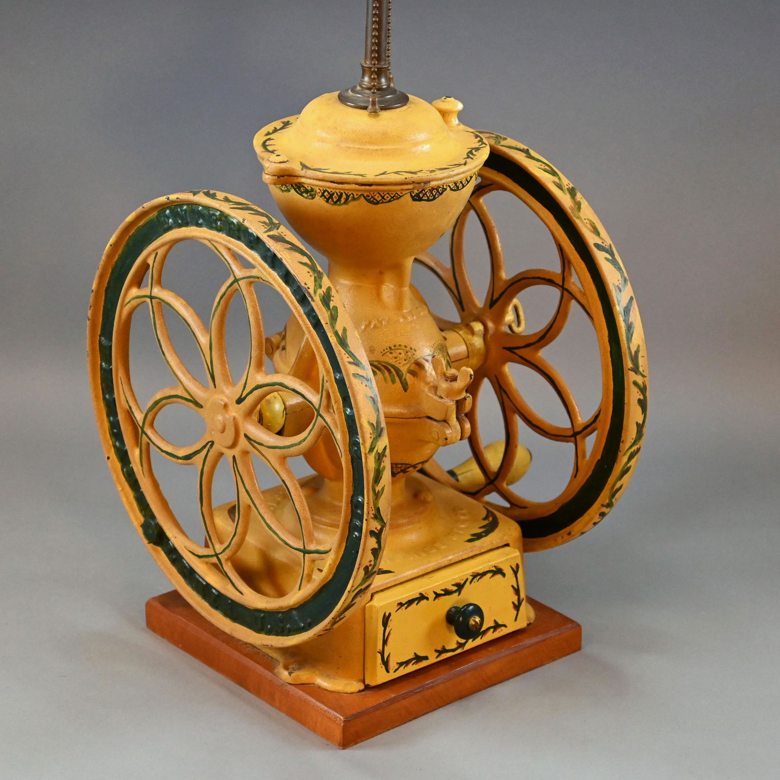 Enterprise Coffee Grinder Fitted as a Lamp (1 of 3)