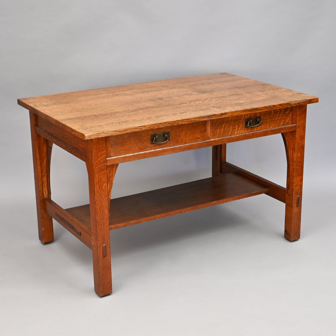 L. & J.G. Stickley Mission Oak Library Table, #522 (1 of 8)