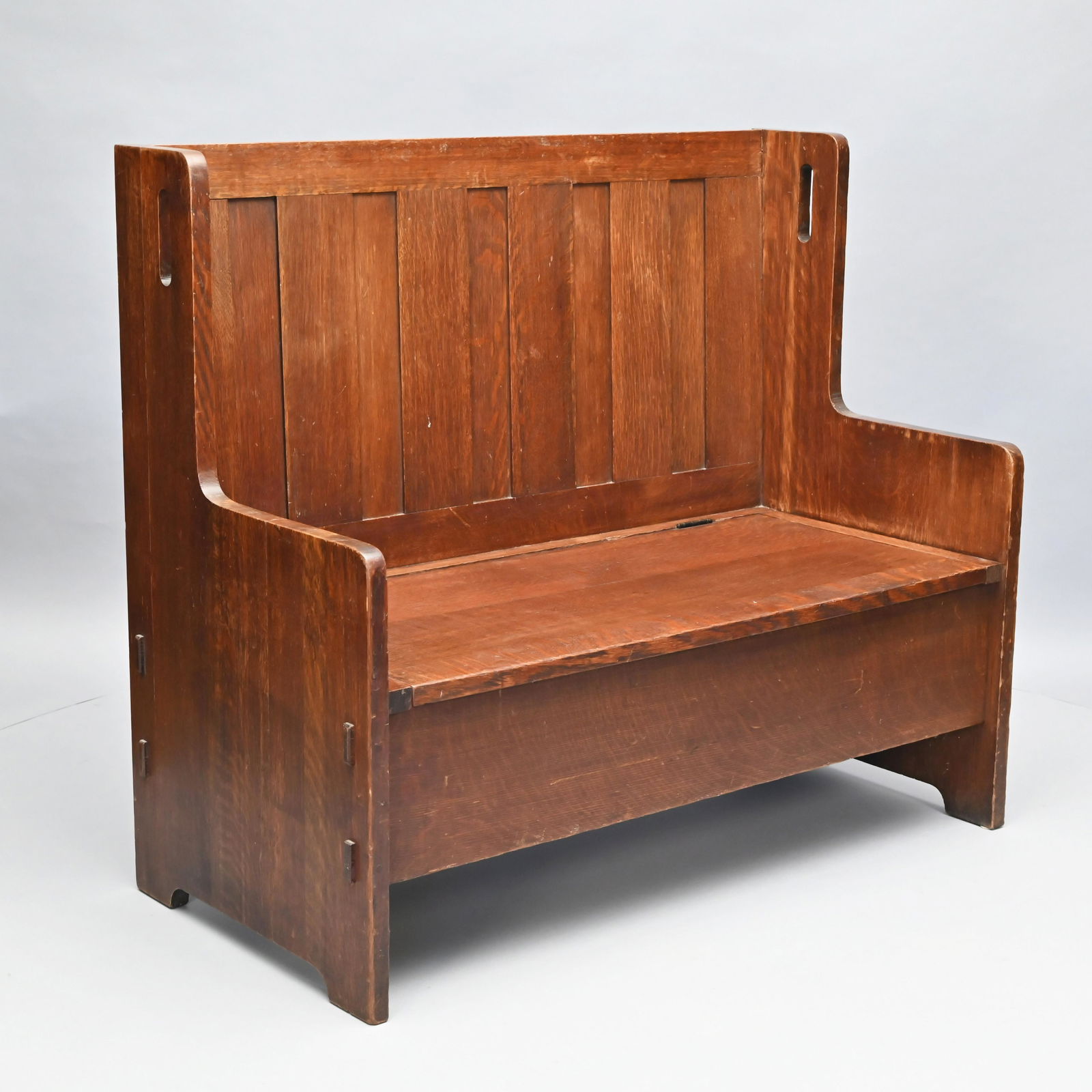 Arts & Crafts Gustav Stickley Oak Hall Bench #224 (1 of 8)