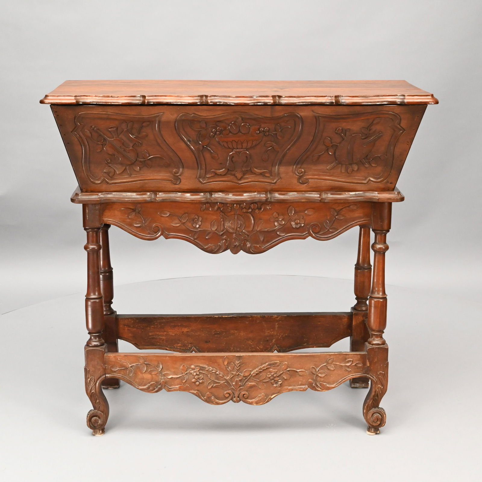 18th C. French Provincial Carved Walnut Dough Bin (1 of 16)