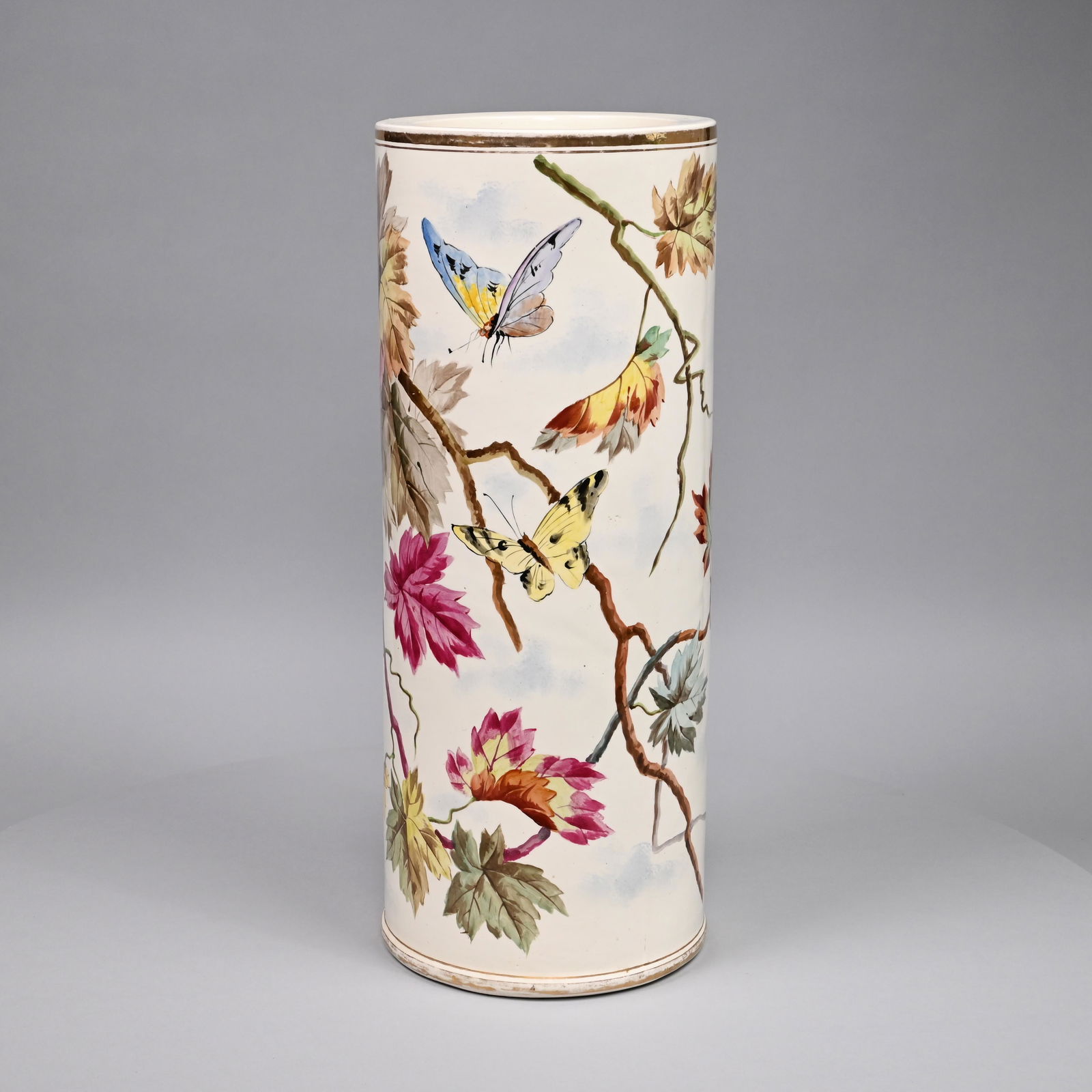 Victorian Painted Earthenware Umbrella Stand (1 of 5)