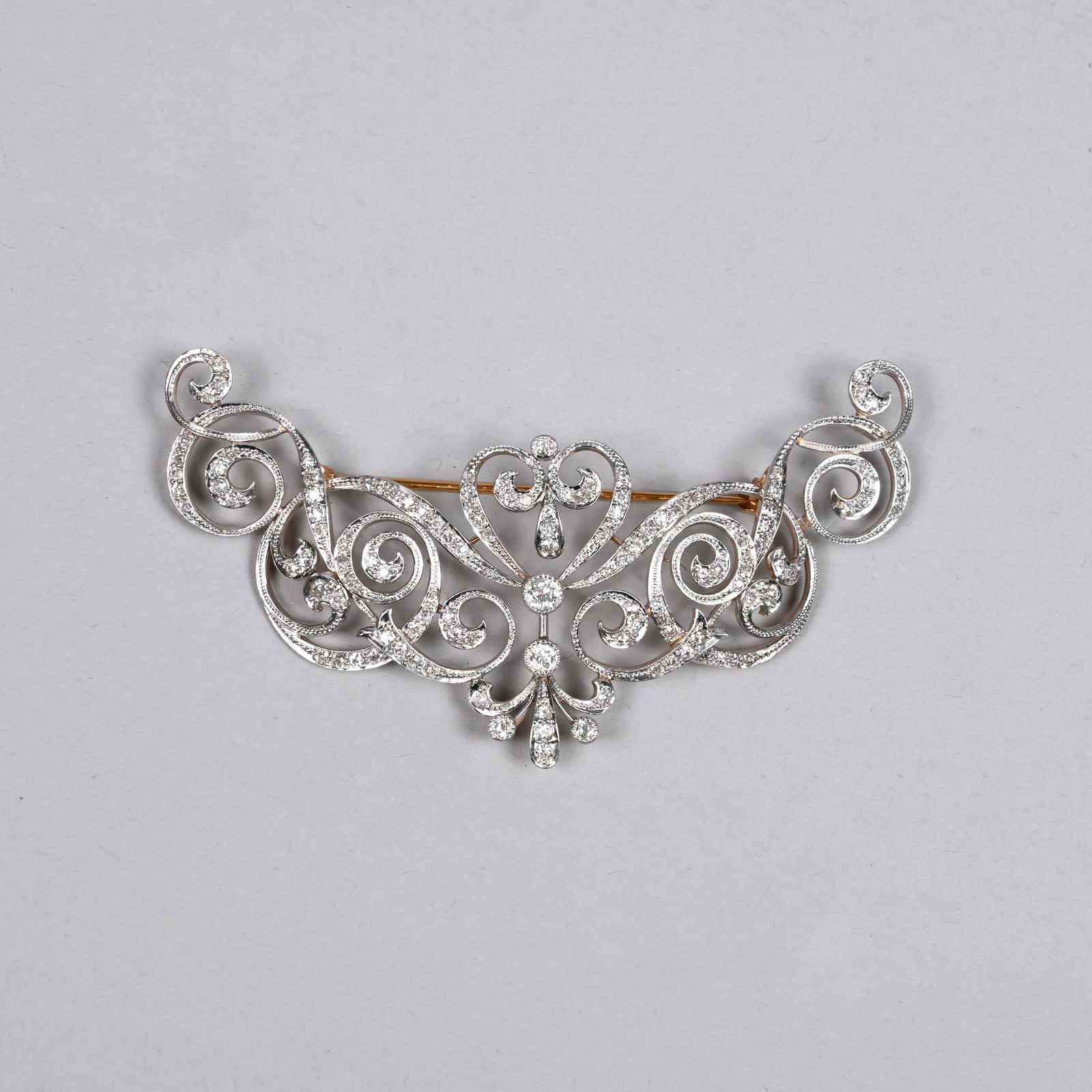 Lady's 14k Yellow & White Gold Diamond Brooch (1 of 2)