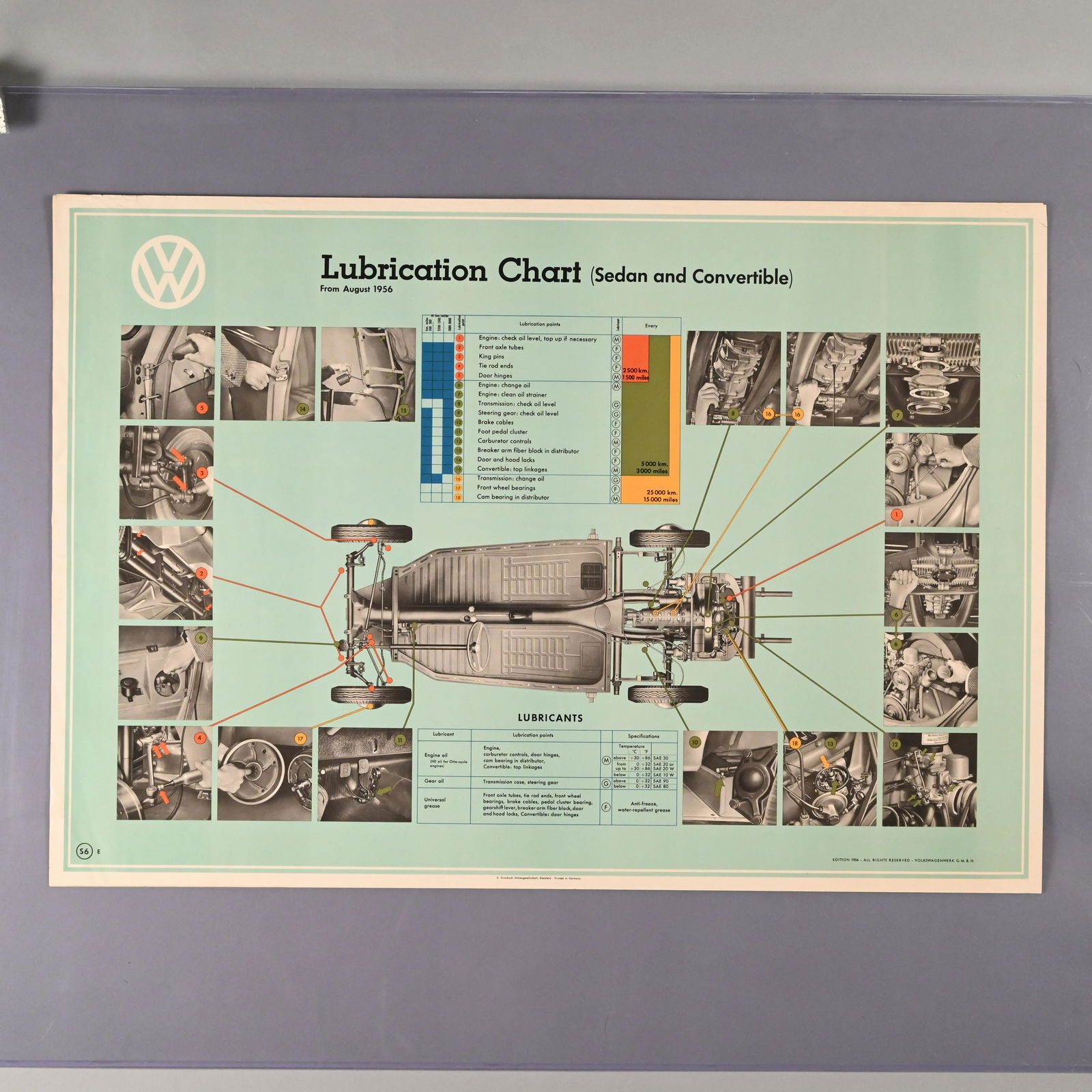 Eight Volkswagen Transporter Specs Charts, 1954-56 (1 of 10)