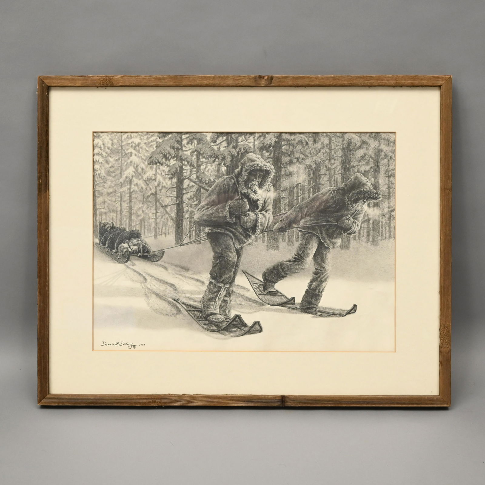Dennis M. Doheny - Snowshoeing with Sled (1 of 3)