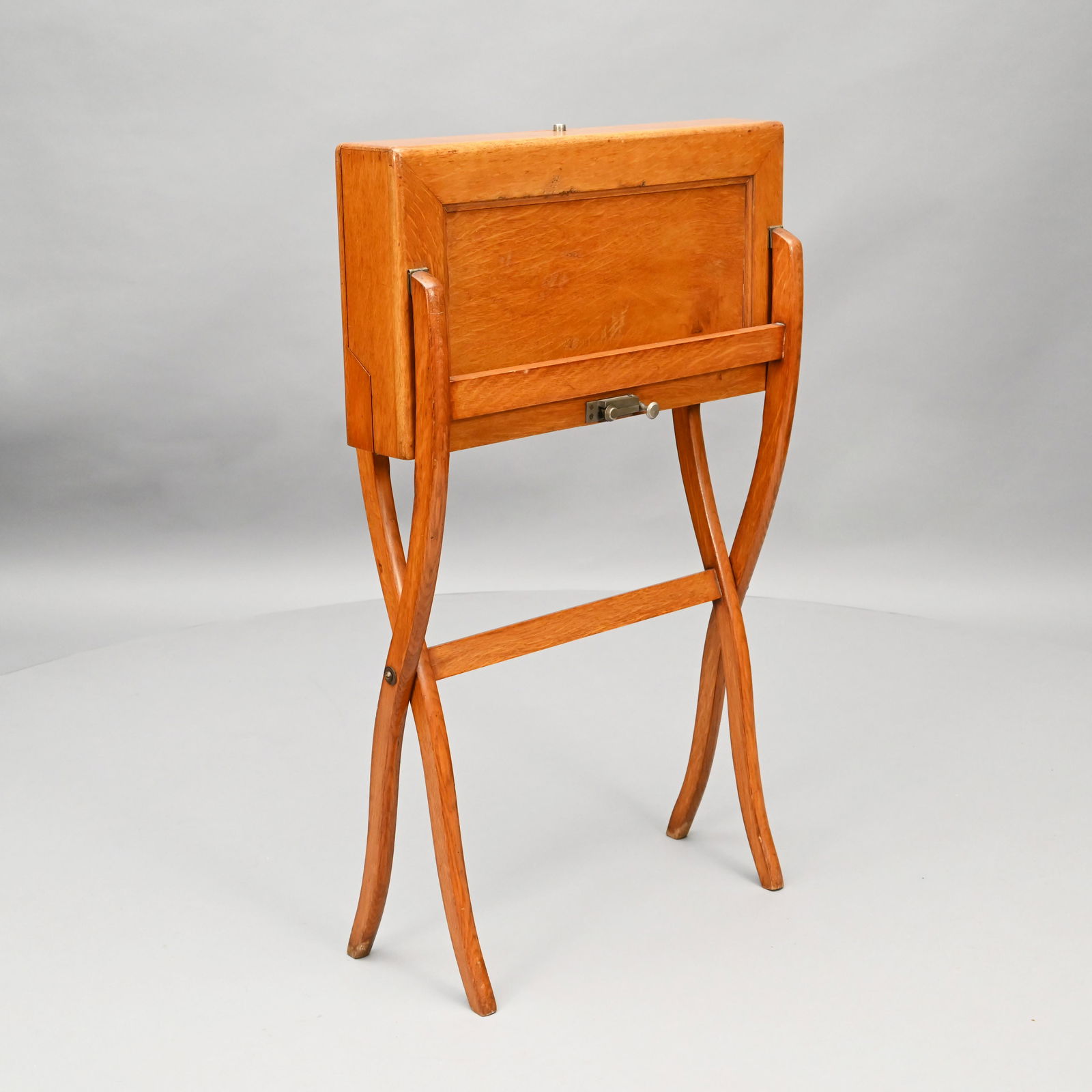 American Golden Oak Folding Campaign Desk (1 of 5)