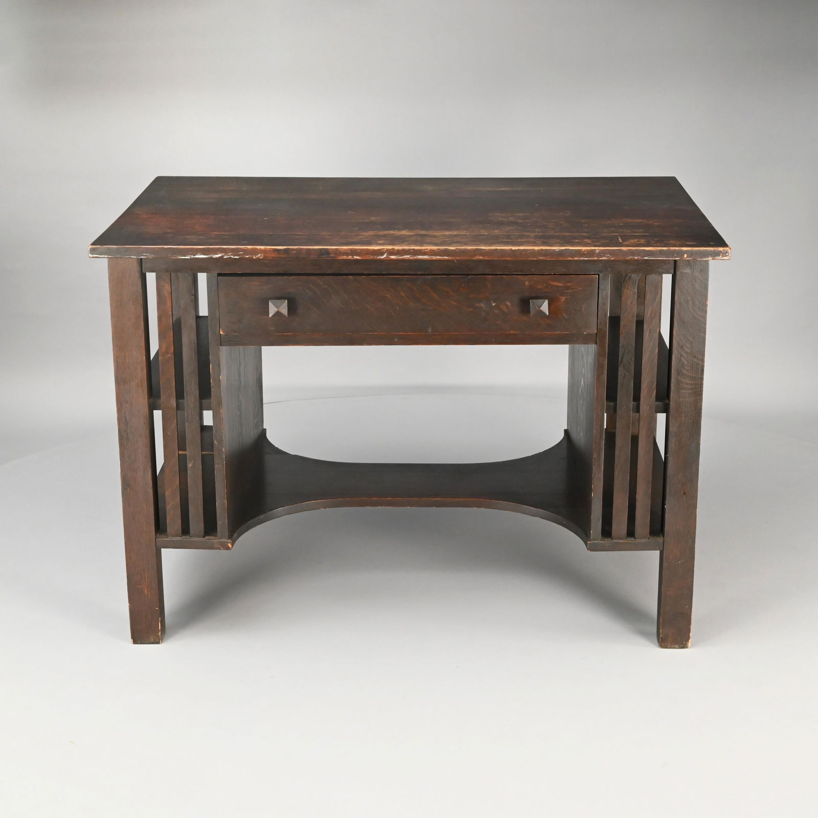 Arts & Crafts Oak Library Table (1 of 5)