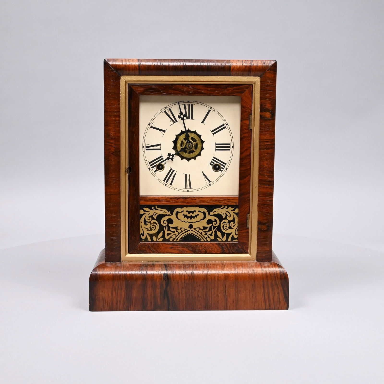 Gilbert Rosewood Veneer 8-Day Shelf Clock, C. 1870 (1 of 5)