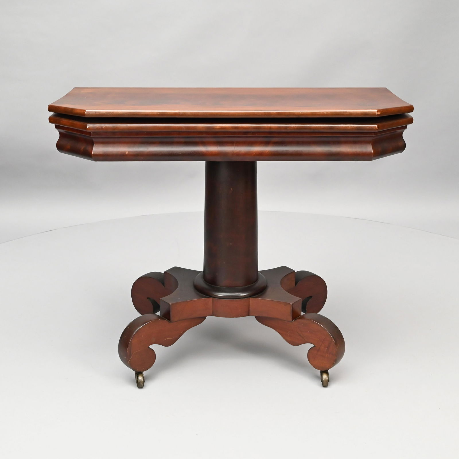 American Empire Mahogany Card Table (1 of 6)