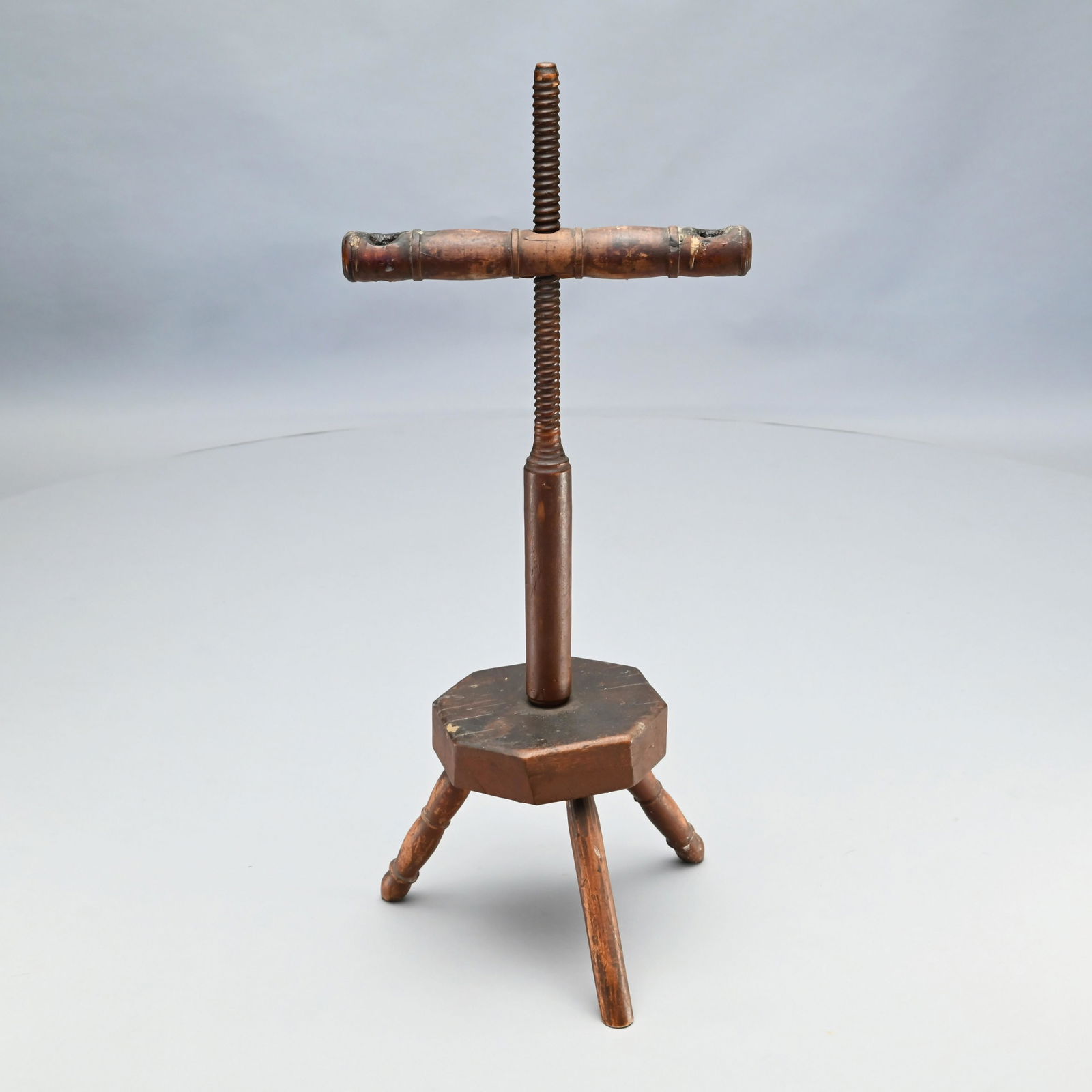 New England Adjustable Candlestand in Red Paint (1 of 7)