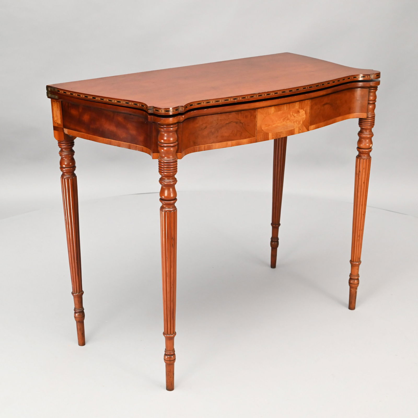 New England Federal Inlaid Cherry Card Table (1 of 12)