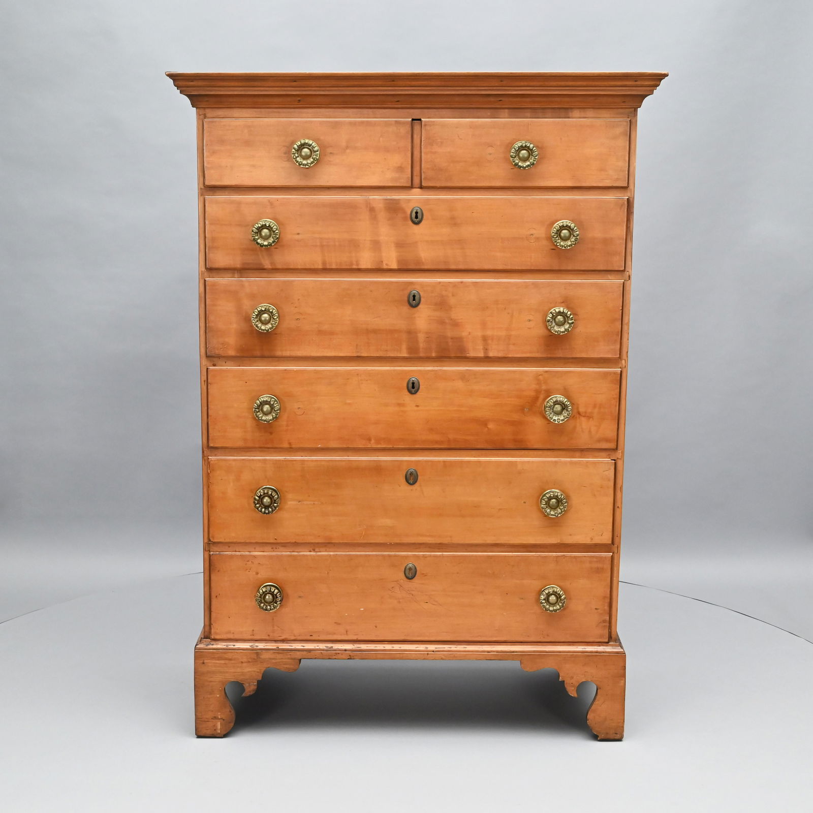 New England Chippendale Maple Tall Chest (1 of 7)