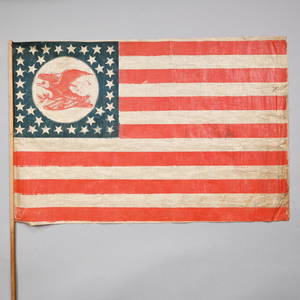 American Glazed Cotton Muslin 36-Star Parade Flag