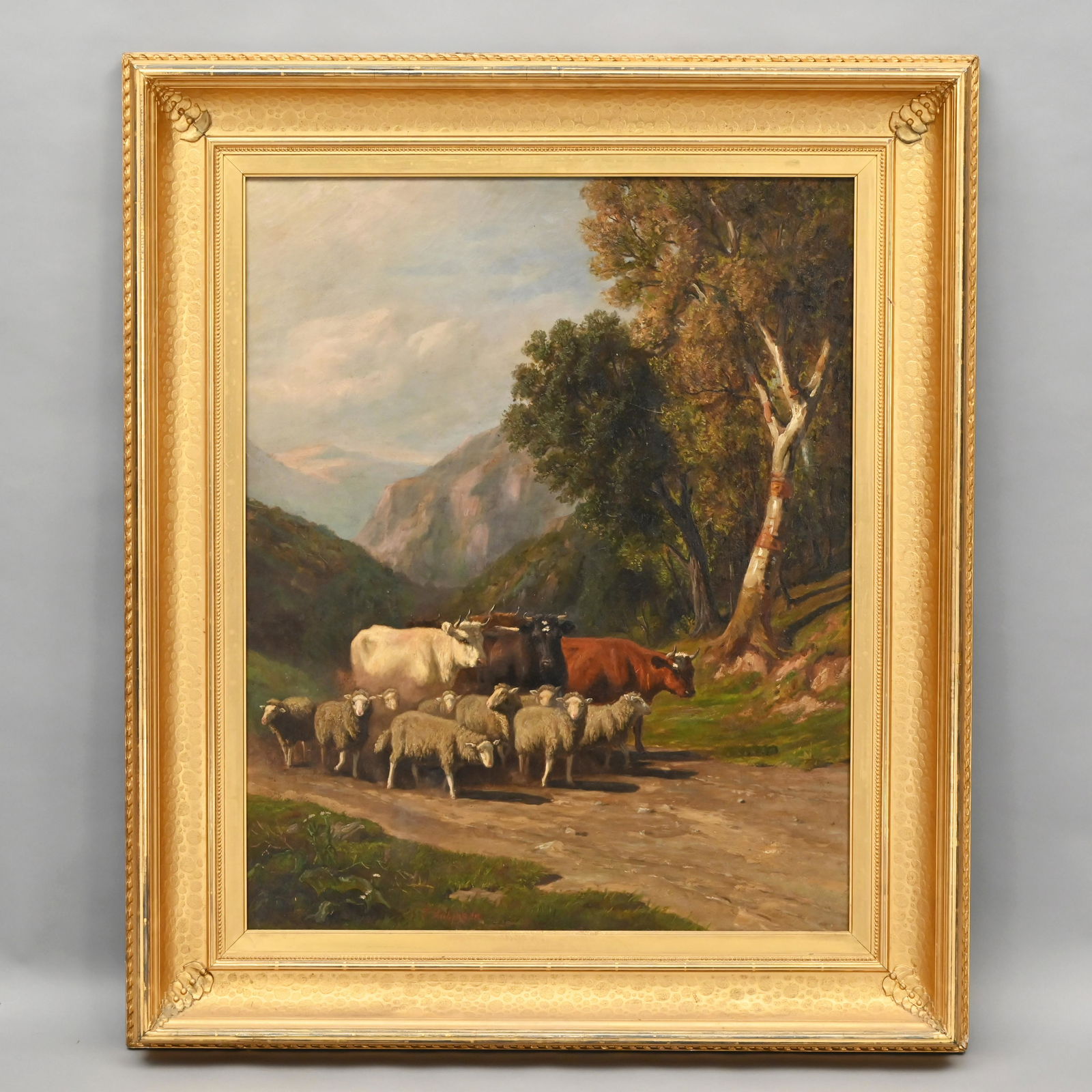 Thomas H. Robinson - Livestock on a Wooded Path (1 of 4)