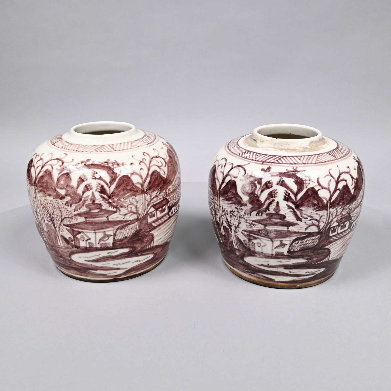 Pair of Continental Tin-Glazed Jars,19th Century (1 of 12)