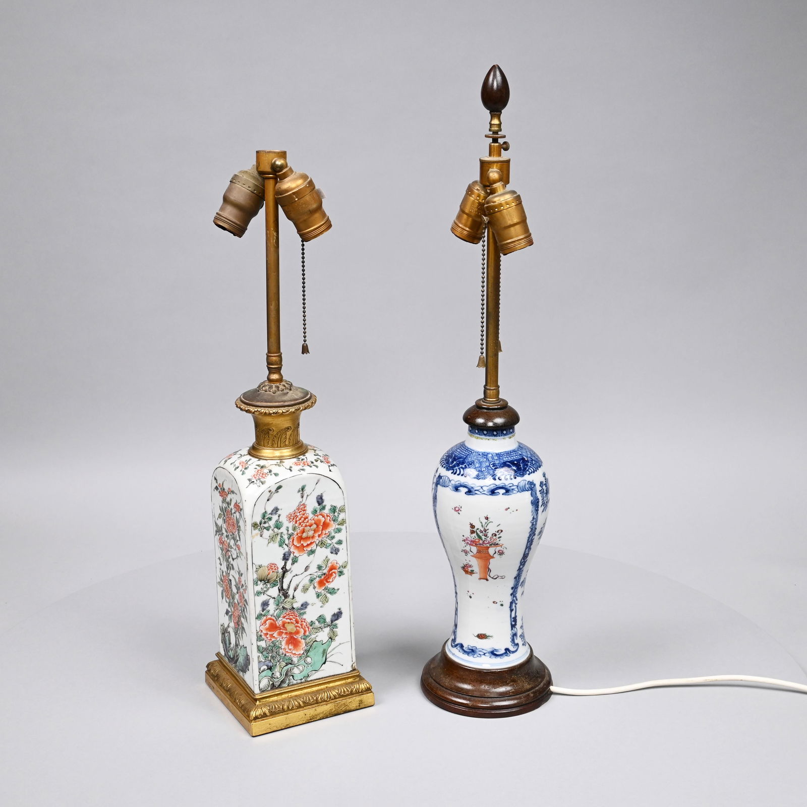 Two Chinese Export Porcelain Vases, Electrified (1 of 11)